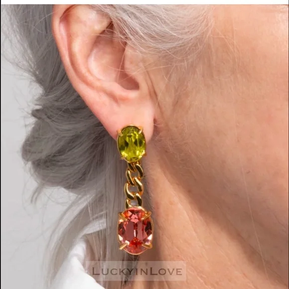 ALEXIS BITTAR • Bonbon Citrus Crystal Drop Post Earrings - Picture 6 of 10